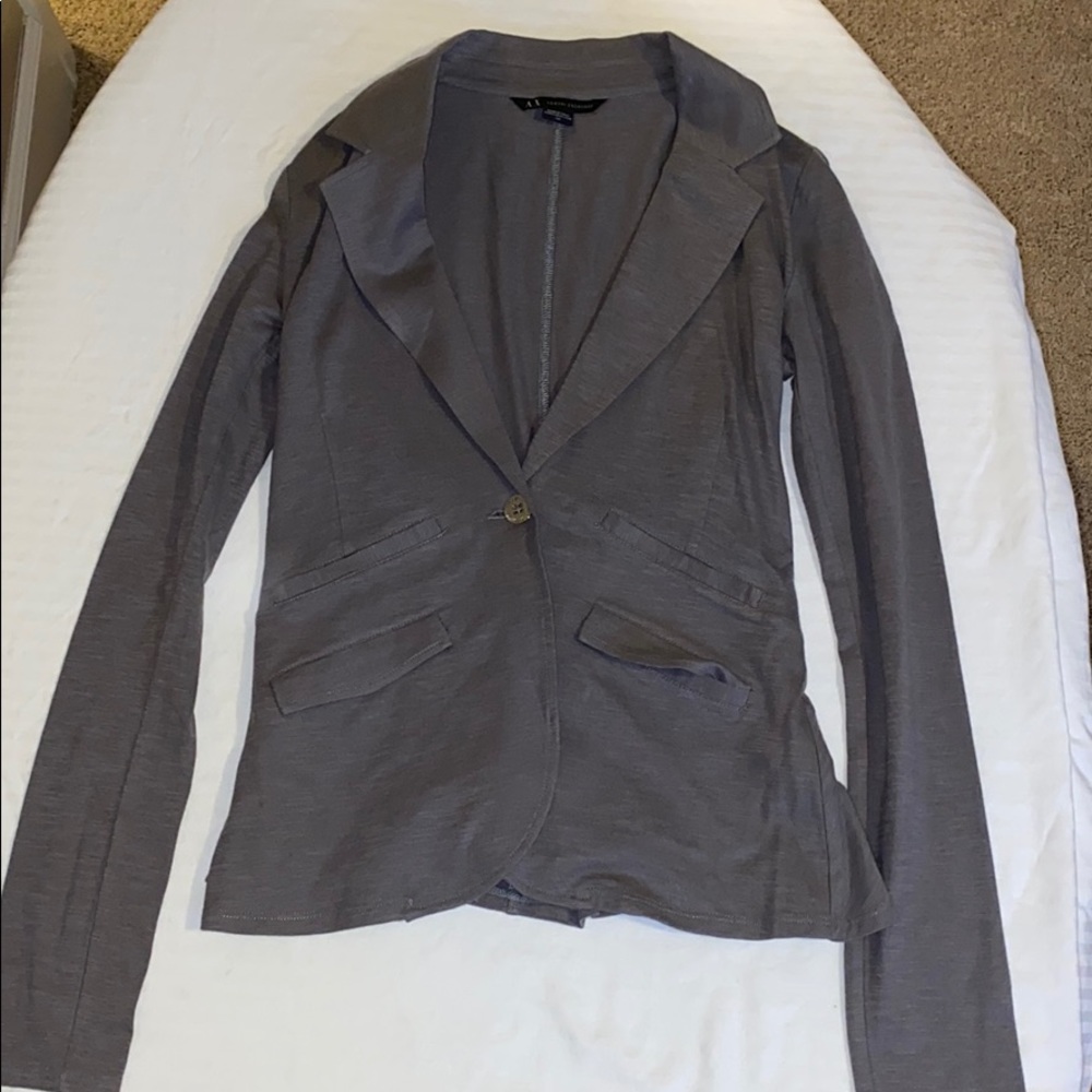 Armani Exchange grey cotton blazer